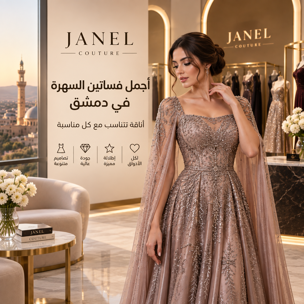 فساتين سهرة في دمشق | أحدث موديلات Janel Couture